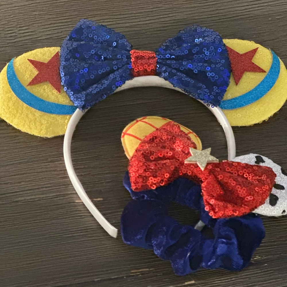 Disney Pixar Toy Story headband ears and scrunchie